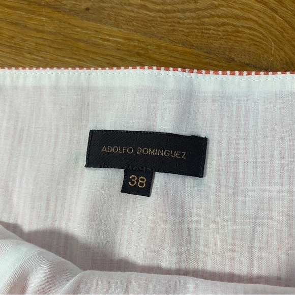 Adolfo Dominguez Red and White Stripe Button Front Mini Dress Size EU 38 - Picture 8 of 13